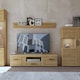 image 4 of Cortina 2 Door 1 Drawer Wide TV Cabinet in Grandson Oak