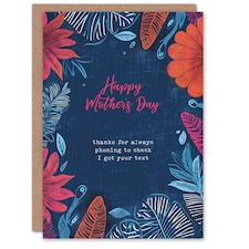 Mothers Day Card Funny Phone Text Check Cheeky Mum Card