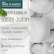 image 2 of Fargro™ Decorative Large White Cobbles 50-75mm - Naturally Tumbled White Garden Stones 20kg for Borders, Rockeries & Water Features