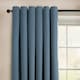 image 2 of OHS Woven Textured Blackout Eyelet Curtains, 46x72" - Blue
