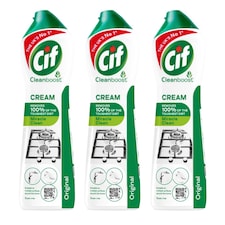 CIF Cream Cleanboost White Original Surface Cleaner 500ml Pack of 3