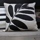 image 1 of Fusion Leaf Print Cushion Cover Natural