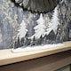 image 3 of Christmas Village Scene Winter Wonderland Glitter Foam Snow Covered Finish Table Decoration, Grey