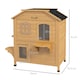 image 7 of PawHut Wooden Cat House Cat Cave Pet Shelter Condos Outdoor Natural Wood Finish