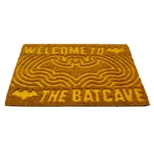 Batman Welcome To The Batcave Embossed Door Mat - Brown/Yellow - One Size
