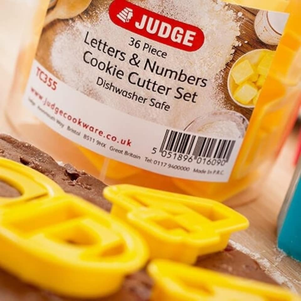 image 1 of Judge Coloured Letters & Numbers Cutters (Set Of 36)