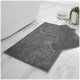image 4 of VELVETIO Shiny Sparkling Bath Set Anti Slip Pedestal Mat Bathroom Rugs White