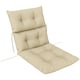 image 9 of Outsunny Adirondack Chair Cushion Rocking Chair Cushion w/ Ties Grey | Light Grey