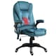 image 1 of Vinsetto Office Chair, Desk Chair with 6-Point Massage and Back Heated, Velvet-Feel Fabric Computer Chair with Arms, Lumbar Support, Blue