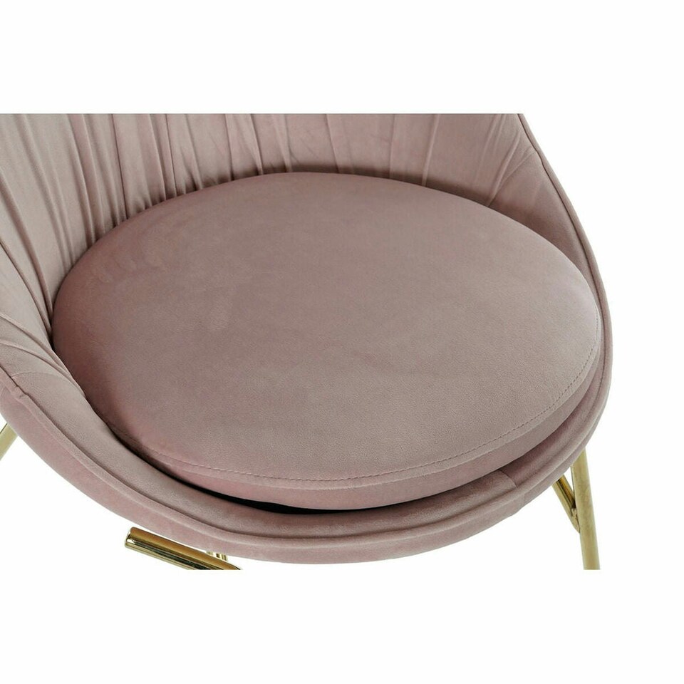 image 1 of Dining Chair DKD Home Decor Pink Golden 60 x 60 x 85 cm Pink