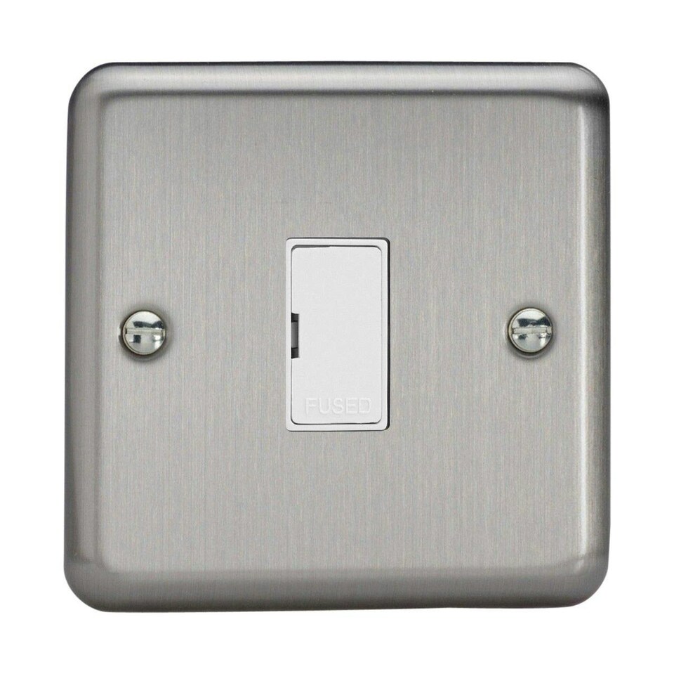 Varilight 13A Unswitched Fused Spur Matt Chrome XS6UW | Multi
