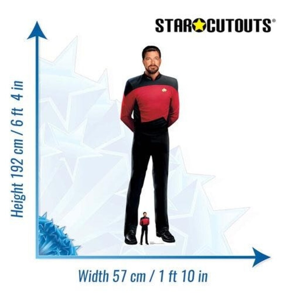 image 1 of William T. Riker Star Trek: The Next Generation Jonathan Frakes Lifesize Cardboard Cutout 192cm