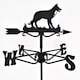 image 1 of Mini German Shepherd Weathervane - Steel - L39 x W39 x H56 cm - Black