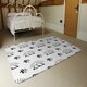 image 3 of Egyptian pyramid and ankh (Rug) White | Medium: 80x150cm