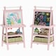 image 1 of AIYAPLAY Art Easel for Kids with Paper Roll, 3 in 1 Kids Easel Double-Sided Magnetic Whiteboard and Chalkboard with Storage Baskets, for Children 3-6 Years 