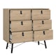 image 5 of Ry Small Double Chest of Drawers 6 Drawers in Jackson Hickory Oak