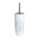 image 2 of Showerdrape Octavia White Marble & Chrome Toilet Brush & Holder