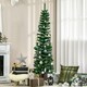 image 2 of HOMCOM 5.5FT Artificial Snow Dipped Christmas Tree Home Indoor Decoration Green