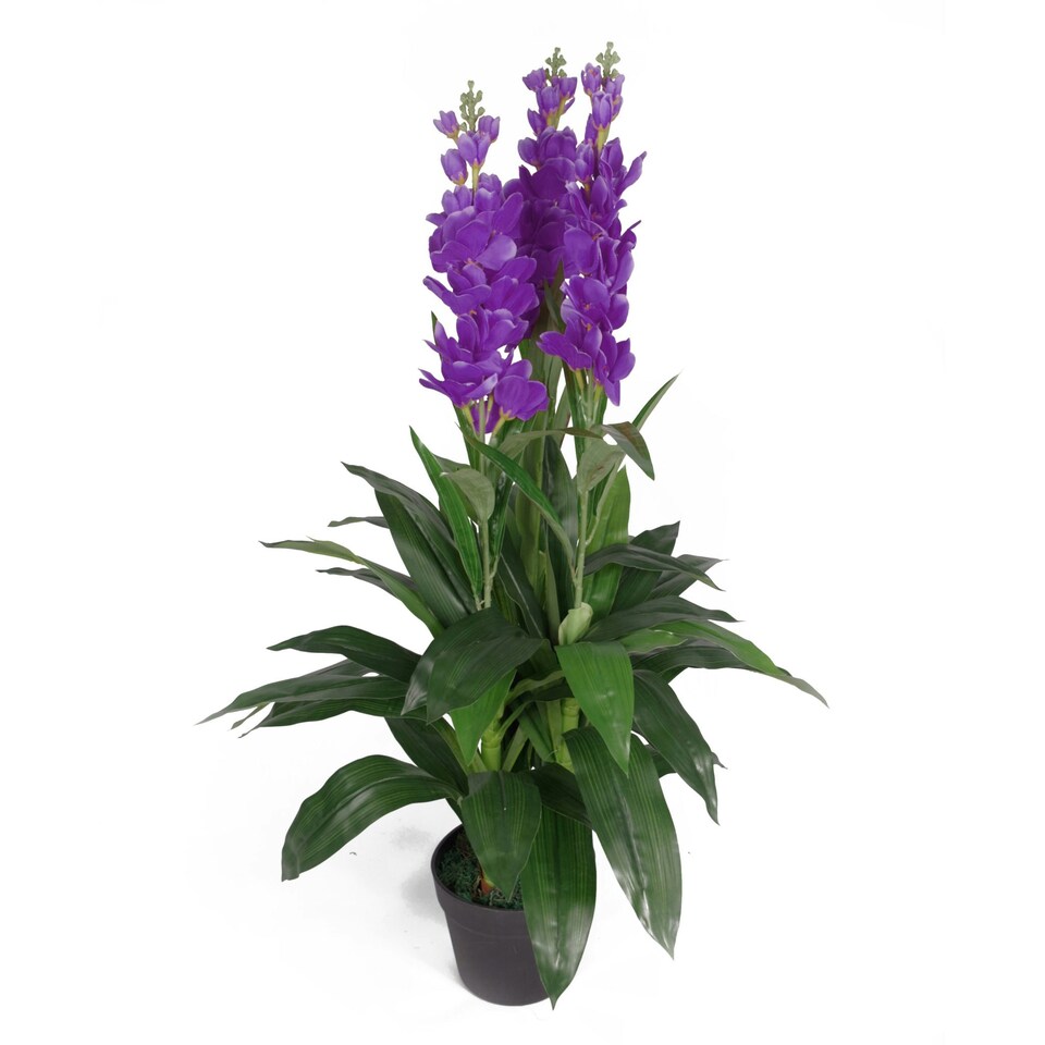image 1 of Artificial 100cm Purple Cymbidium Orchid Plant - Extra Large