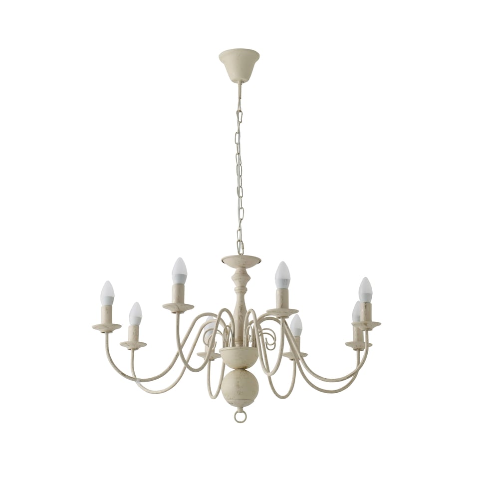 image 1 of ValueLights Gothica 8 Way Distressed Ceiling Light Chandelier & Bulbs | Gold