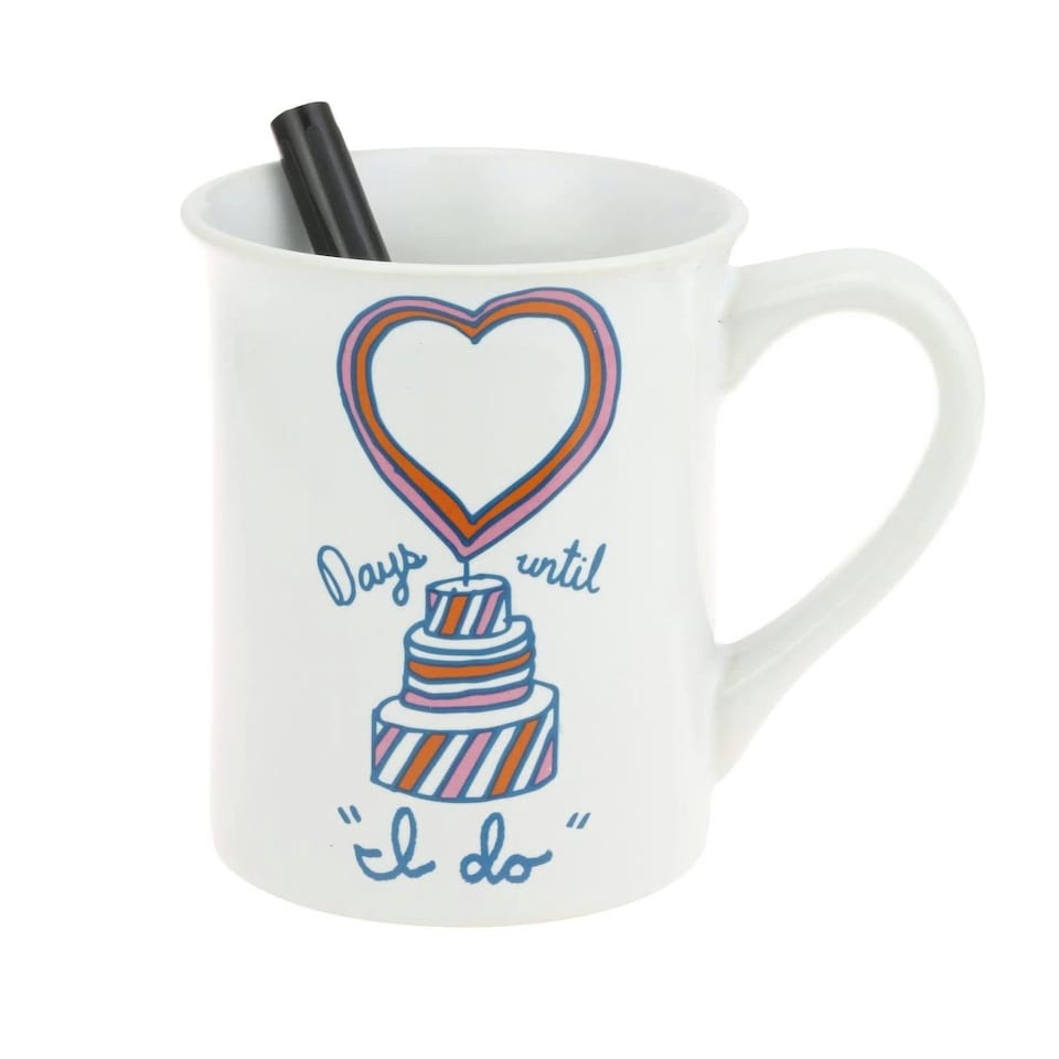 Our Name Is Mud Ceramic Mug Personalised Wedding I Do 454ml | White | 1