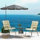 image 6 of Outsunny 2pc Outdoor Seat Cushion with Backrest, Ties, for Garden, Beige 