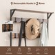 image 6 of COSTWAY 3 in 1 Coat Rack Hall Tree with Shoe Bench   Shoe Storage Coffee