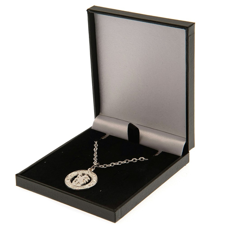 image 1 of Chelsea FC Crest Necklace & Pendant - Silver - One Size