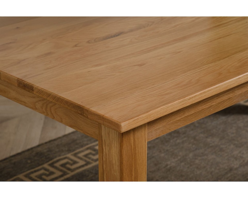 image 1 of Oslo 180 x 90 cm Large Oak Dining Table and 8 Harvard Chairs | Brown | Brown
