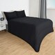 image 6 of OHS Reversible Coverless 10.5 Tog Soft Plush All Year Round Duvet Cover and Pillowcase Bedding Set Multi | Black and Stone | King