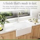 image 4 of 595mm - Single Bowl Fireclay Butler Kitchen Sink  -  Chrome Strainer Waste