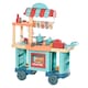 image 8 of HOMCOM 50 Pcs Kids Kitchen Play set Fast Food Trolley Cart Pretend Playset Toys with Play Food Cashier Register Accessories Gift for Boys Girls Age 3-6