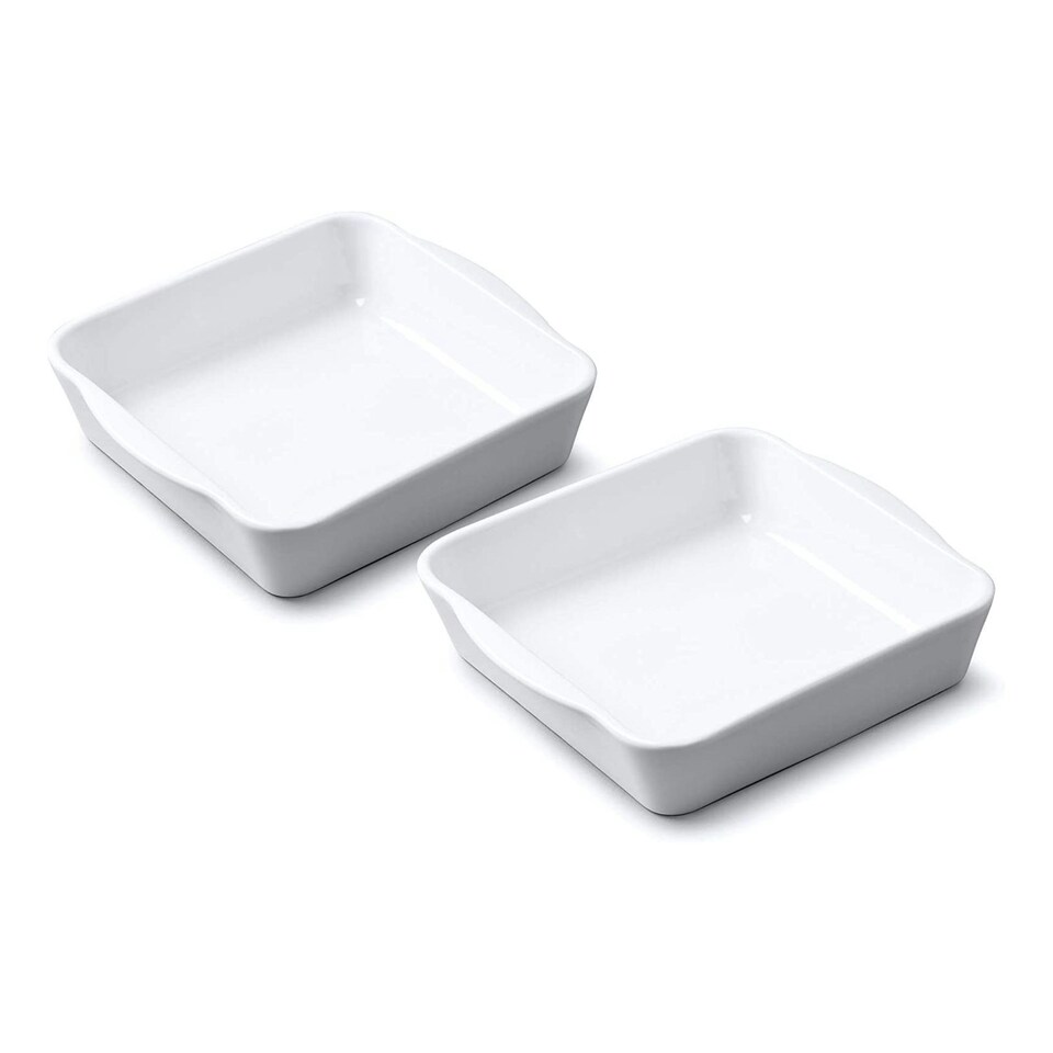 image 1 of Porcelain Square Baker, Set of 2 | Multi