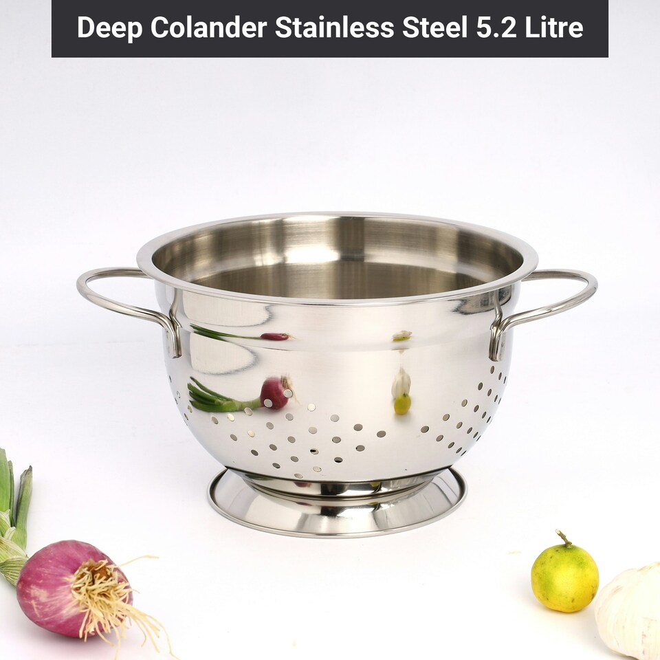 image 1 of Buckingham Premium Stainless Steel Deep Colander 5.2 Litre / 26 cm