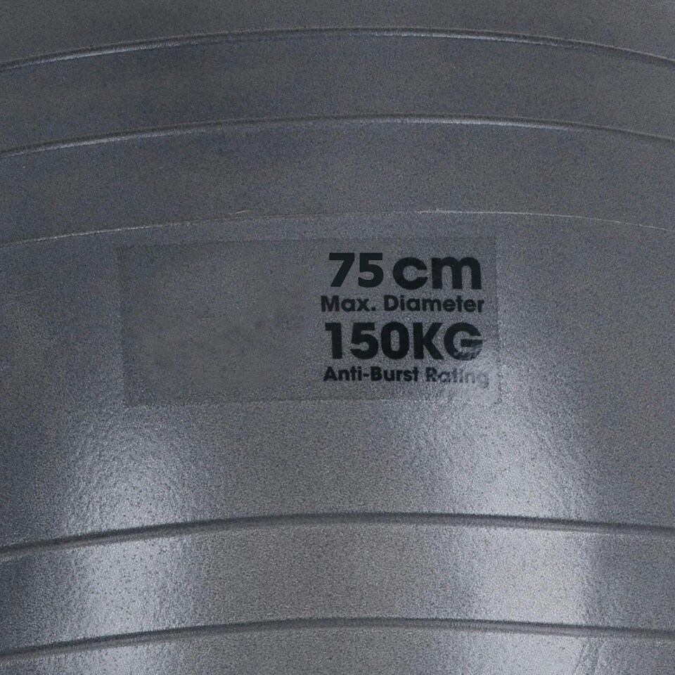 image 1 of Swiss Exercise Ball Anti Burst 150kg for Yoga, Fitness Pilates Core Workouts 75cm Grey