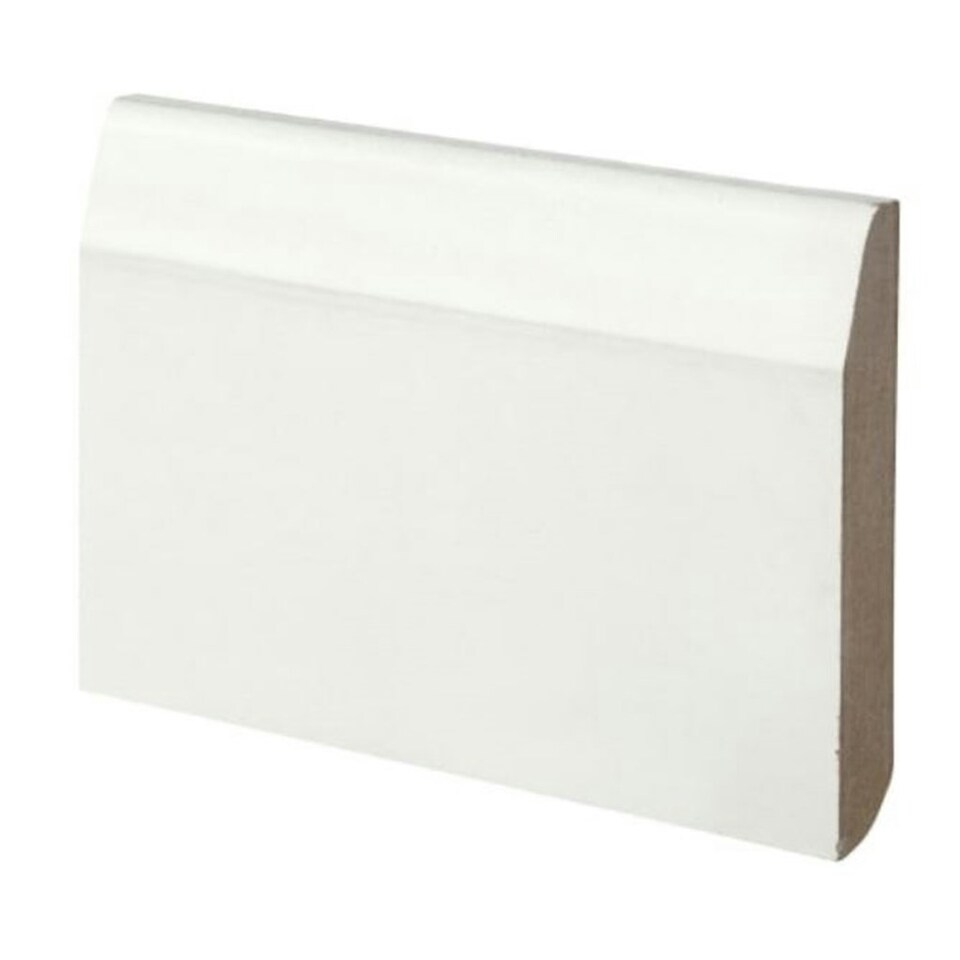 PACK OF 5 (Total 5 Units) - Dual Purpose Chamfered & Bullnose Primed MDF Skirting- 14.5mm x 94mm - 3660mm Length