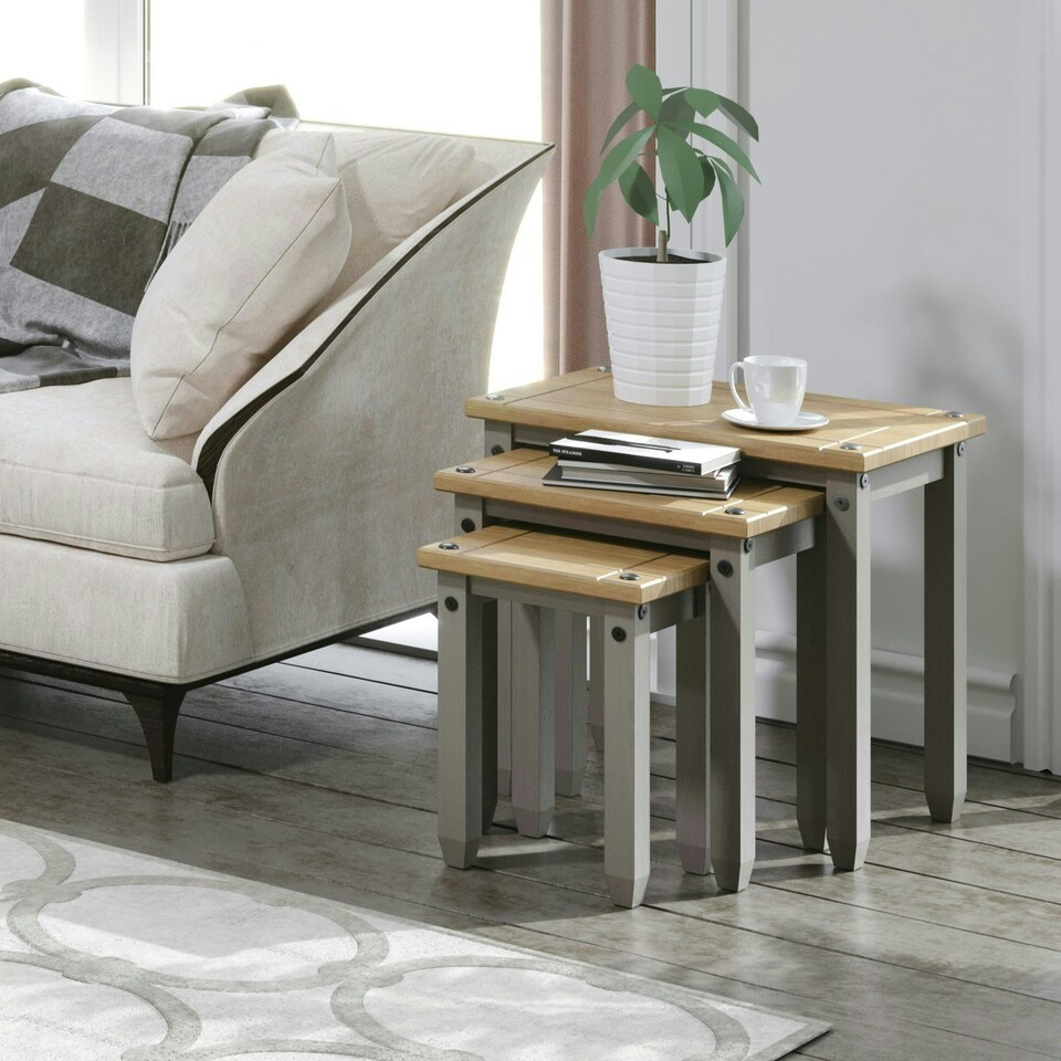 image 1 of Corona Grey, Nest Of Tables Grey