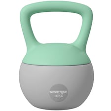SPORTNOW Kettlebell with Soft Body and Non-Slip Handle | Green | Grey and Green