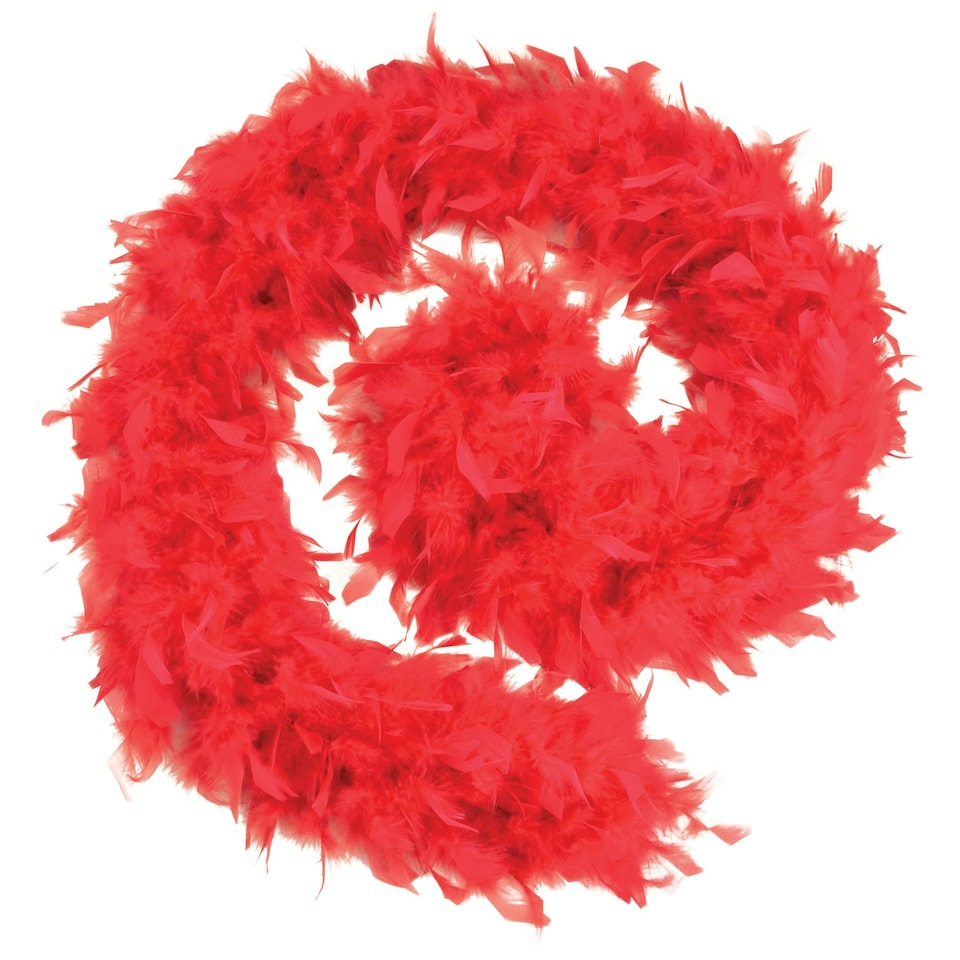 Bristol Novelty Unisex Adults Budget Feather Boa - Red - One Size