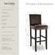 image 6 of Bar Stools with a padded backrest and faux leather cover | Brown | brown | 41 x 40 x 107 cm | 2