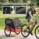 image 6 of PawHut Dog Bike Trailer for Small & Medium Pets with 20" Rubber Wheels, Red