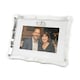 image 3 of Modern 25th Anniversary Picture Frame in Silver Plating with Rings Silver | One Size