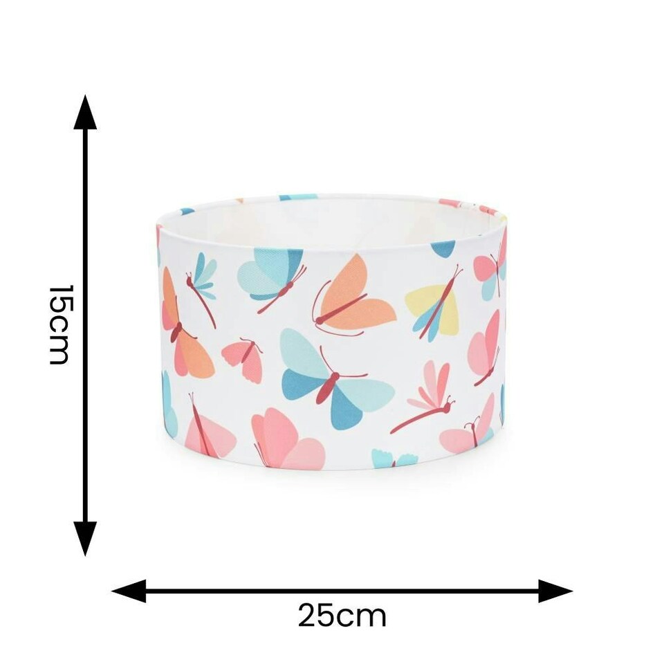 image 1 of ValueLights Kids Butterfly Easy Fit Ceiling Light Shade - Bulb Included
