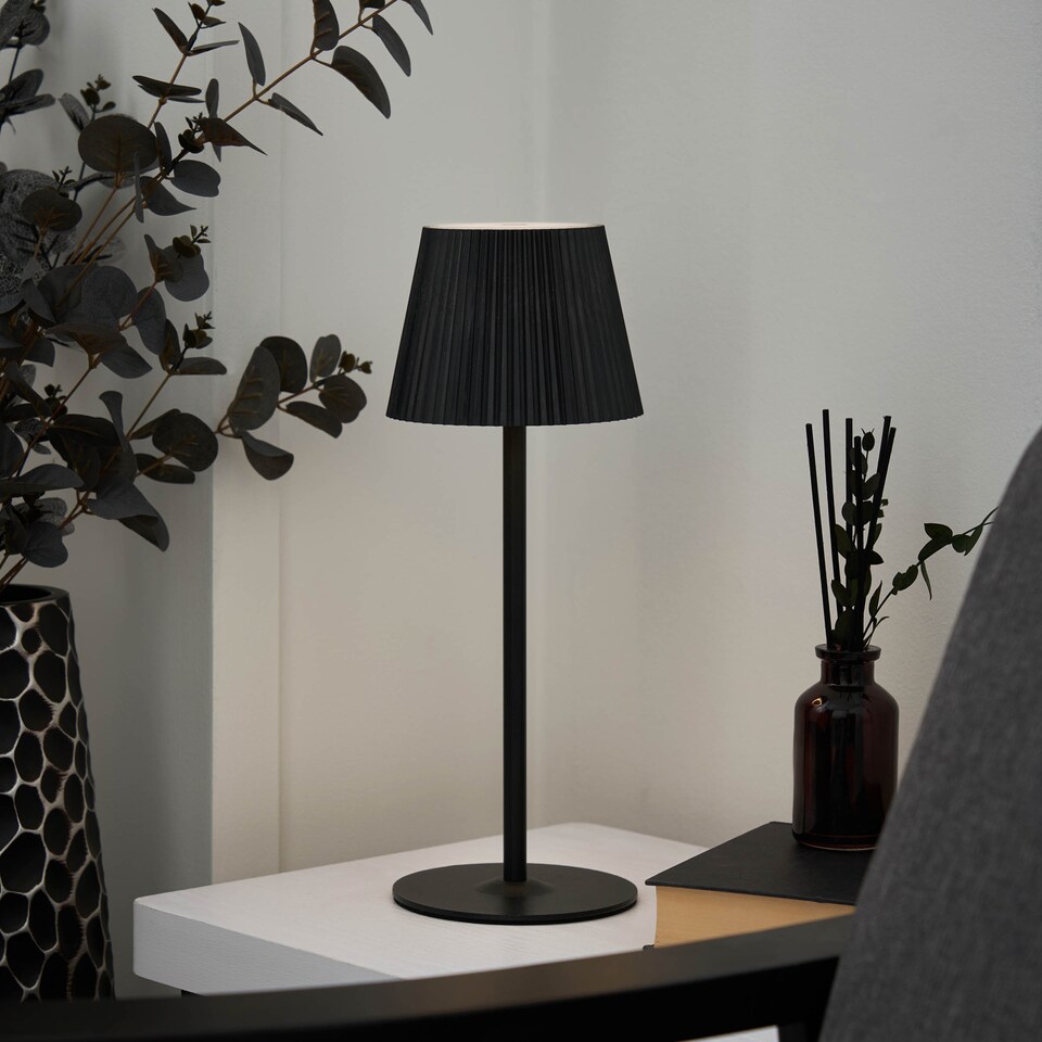 image 1 of BHS Esther Rechargeable Table Lamp | Black | Black | 1