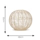 image 5 of ValueLights Vine Rattan Natural Globe Ceiling Pendant Shade & Bulb | Brown
