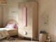 image 1 of Flair Noah 2 Door Wardrobe with 2 Drawers Oak & Pink