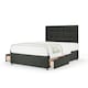 image 1 of Signature Platinum 2000 Pocket Sprung Charcoal Linen 2 Drawer Divan Set And Pearl Headboard Double