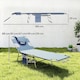 image 7 of Outsunny Sun Lounger with Reading Hole, Folding Garden Lounger, Grey