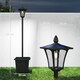 image 7 of Outsunny 160cm Garden Solar Lamp Post Light, LED Solar Light Post, Black | Black | Black | 33L x 33W x 160H cm