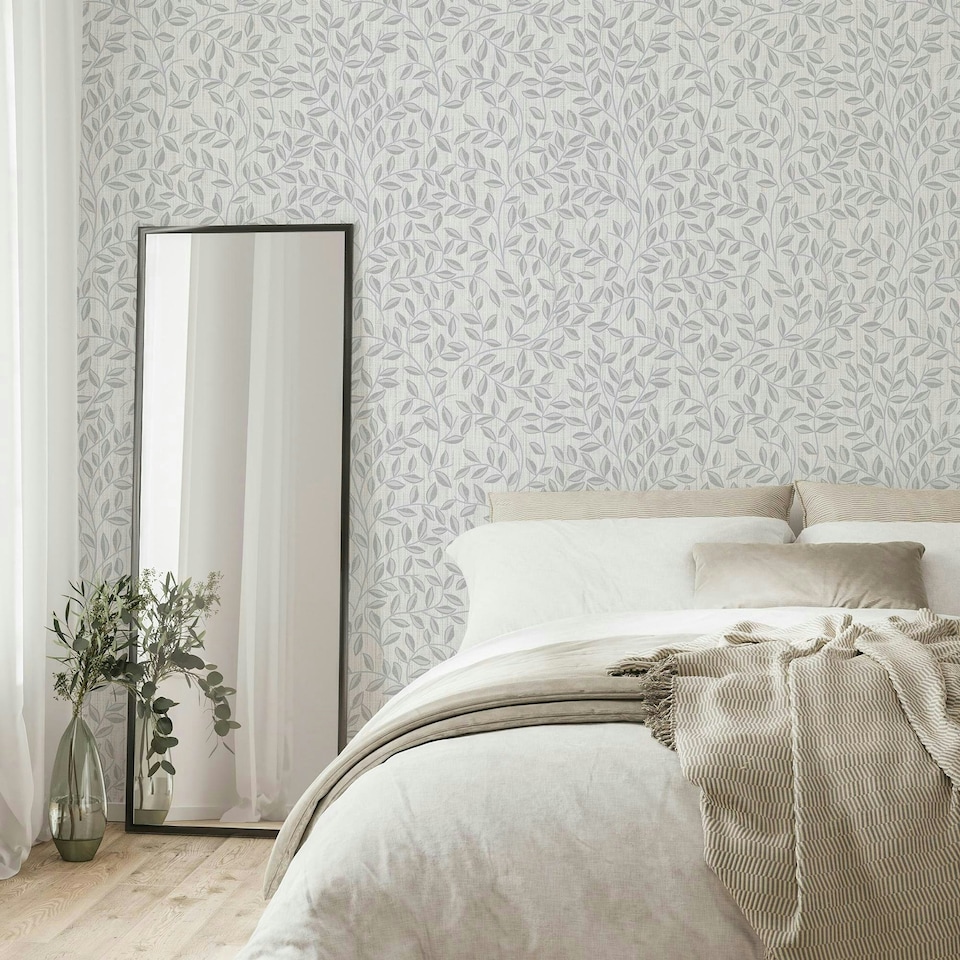 image 1 of Superfresco Willow Leaf Duck Egg Wallpaper Blue | Duck Egg
